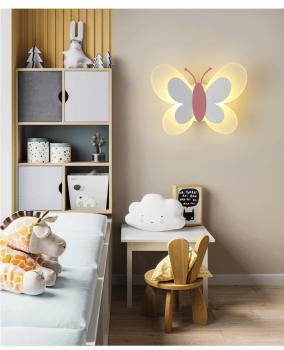 360Home Kinderzimmer Cartoon Schmetterling Wandleuchte Nachtlicht